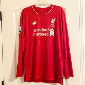 New Balance Red Liverpool FC Home Jersey with White Logos